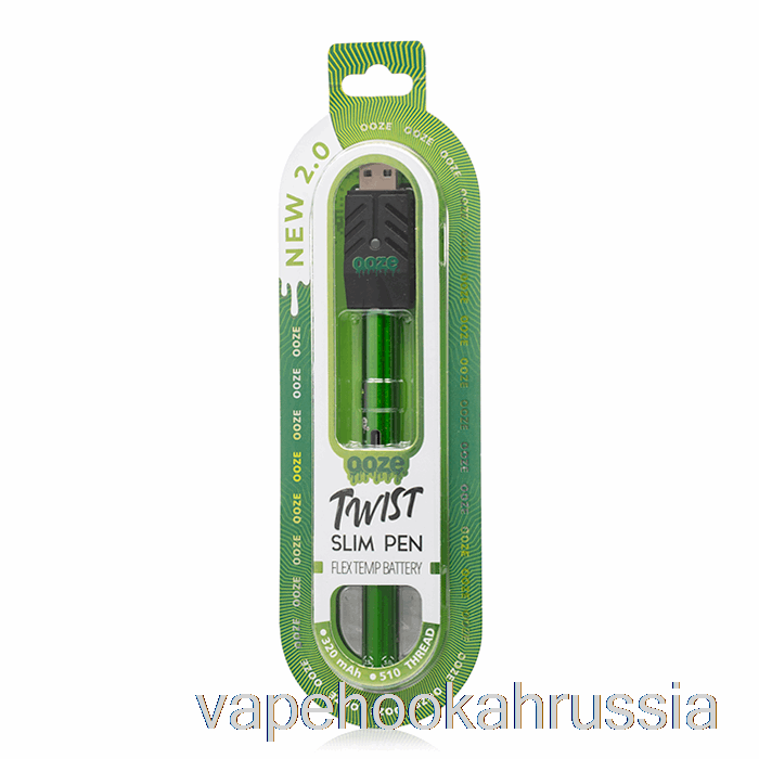 Vape Juice Ooze Slim Twist Pen 2.0 Flex Temp Battery Slime Green